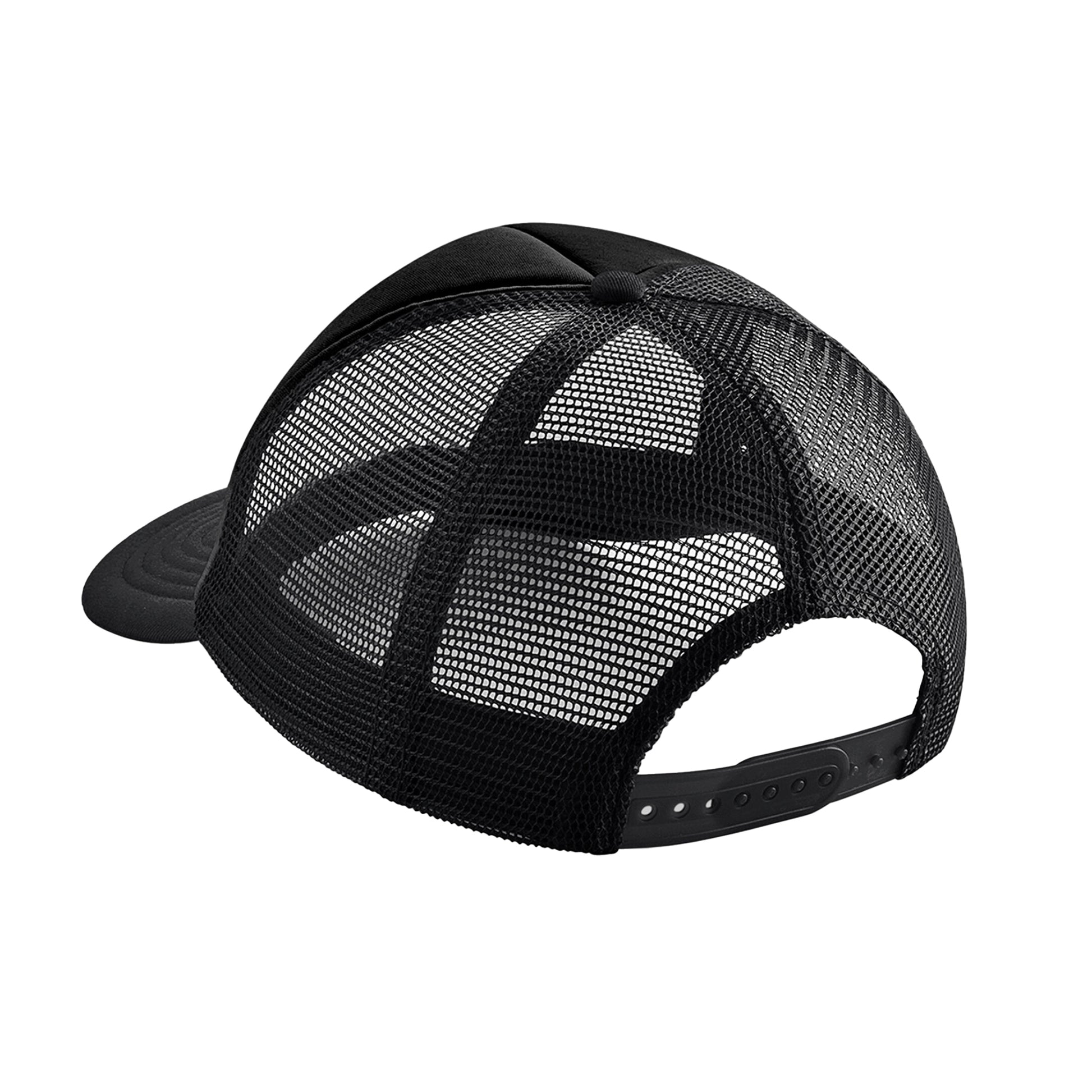 Black-Black - Back - Beechfield Unisex Adult Vintage Snapback Trucker Cap