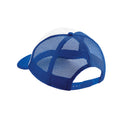 Bright Royal Blue-White - Back - Beechfield Unisex Adult Vintage Snapback Trucker Cap