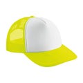 Fluorescent Yellow-White - Front - Beechfield Unisex Adult Vintage Snapback Trucker Cap