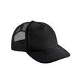 Black-Black - Front - Beechfield Unisex Adult Vintage Snapback Trucker Cap