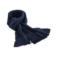 French Navy - Front - Beechfield Unisex Adult Classic Knitted Winter Scarf
