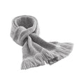 Heather Grey - Front - Beechfield Unisex Adult Classic Knitted Winter Scarf