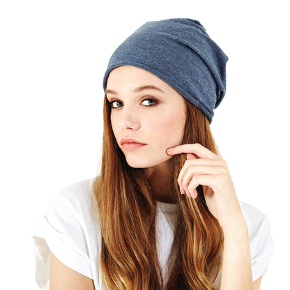 Denim Blue - Back - Beechfield Unisex Adult Jersey Beanie