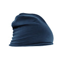 Navy Blue - Front - Beechfield Unisex Adult Jersey Beanie