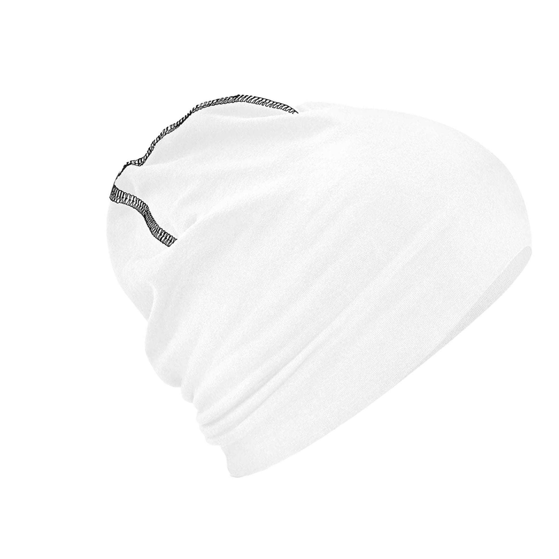 White-Black - Back - Beechfield Unisex Adult Hemsedal Cotton Beanie