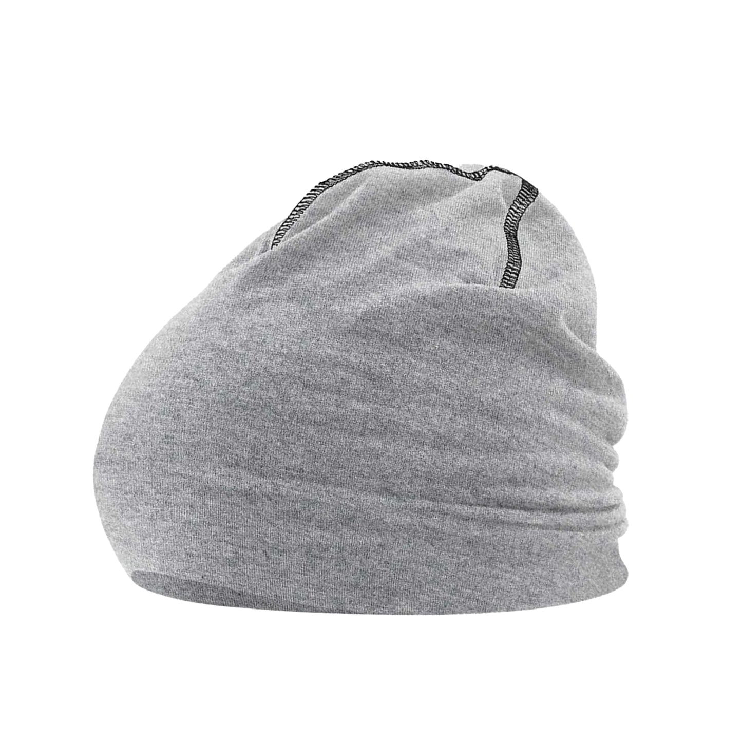 Heather Grey-Black - Front - Beechfield Unisex Adult Hemsedal Cotton Beanie