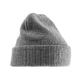 Heather Grey - Front - Beechfield Unisex Adult Heritage Beanie