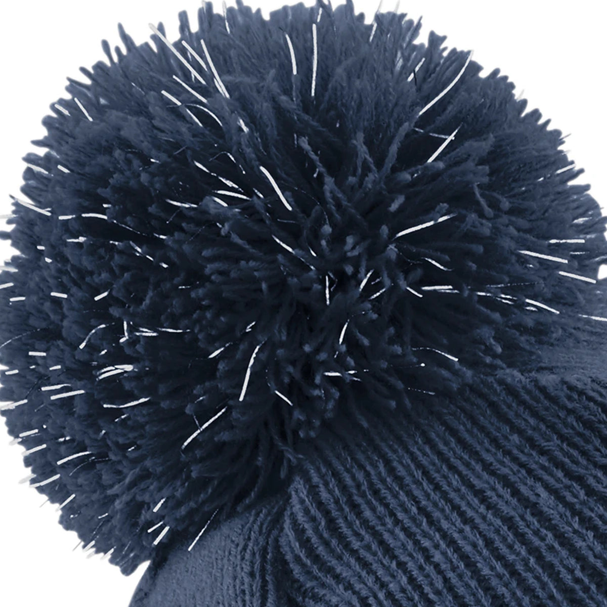 French Navy - Back - Beechfield Childrens-Kids Reflective Beanie