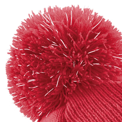 Bright Red - Back - Beechfield Childrens-Kids Reflective Beanie