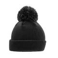 Black - Front - Beechfield Childrens-Kids Reflective Beanie