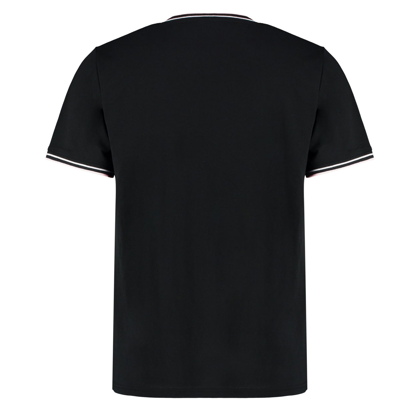 Black-White-Grey - Back - Kustom Kit Mens Tipped Fashion T-Shirt