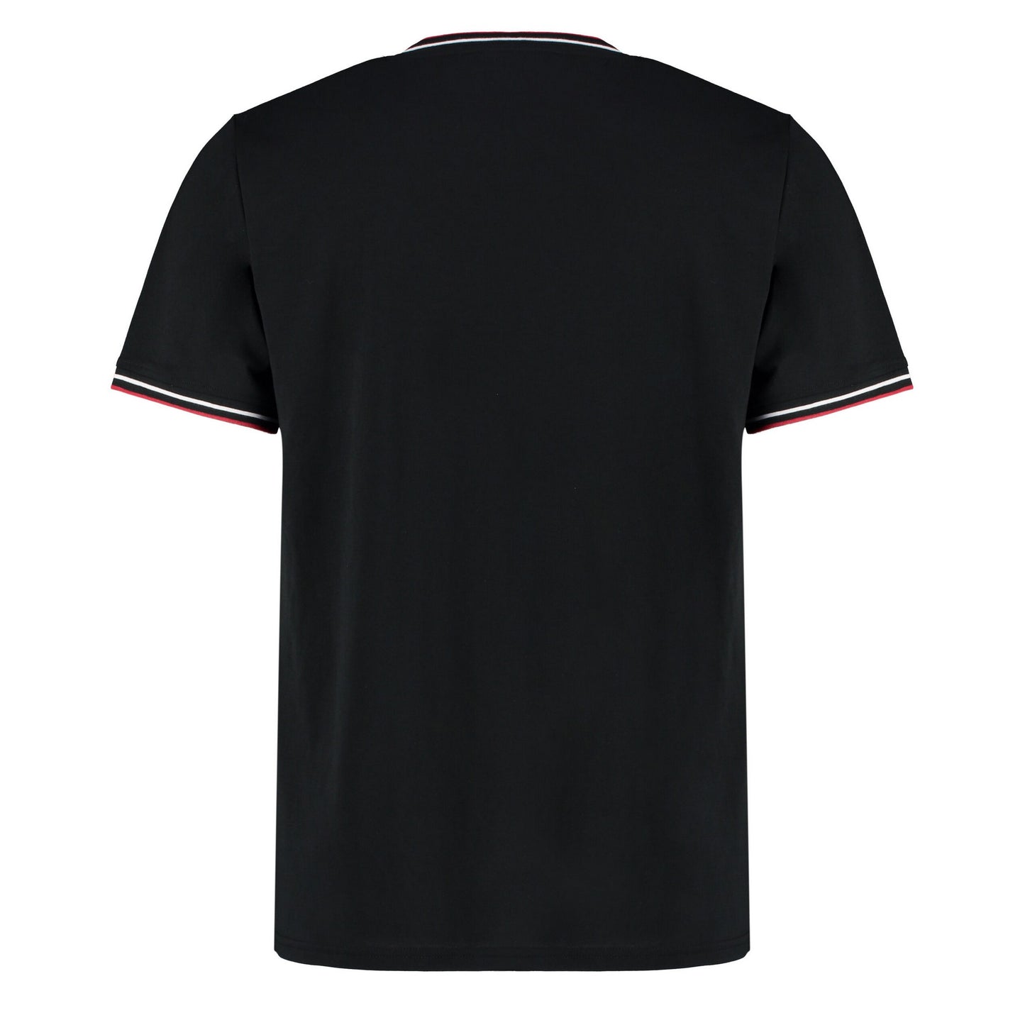 Black-White-Red - Back - Kustom Kit Mens Tipped Fashion T-Shirt