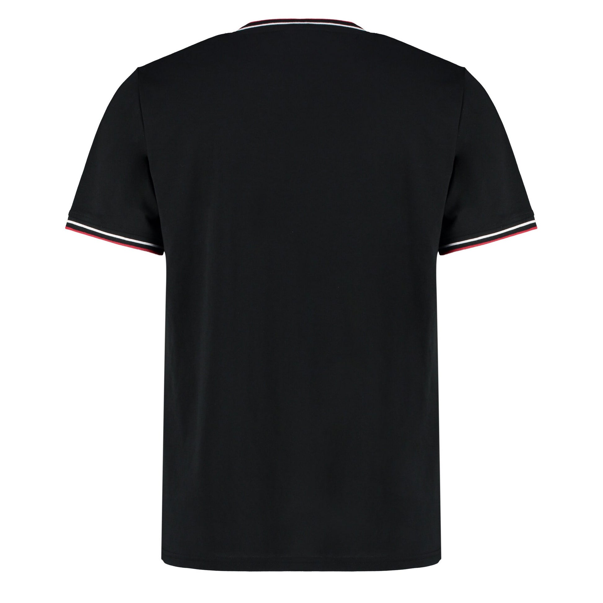Black-White-Red - Back - Kustom Kit Mens Tipped Fashion T-Shirt