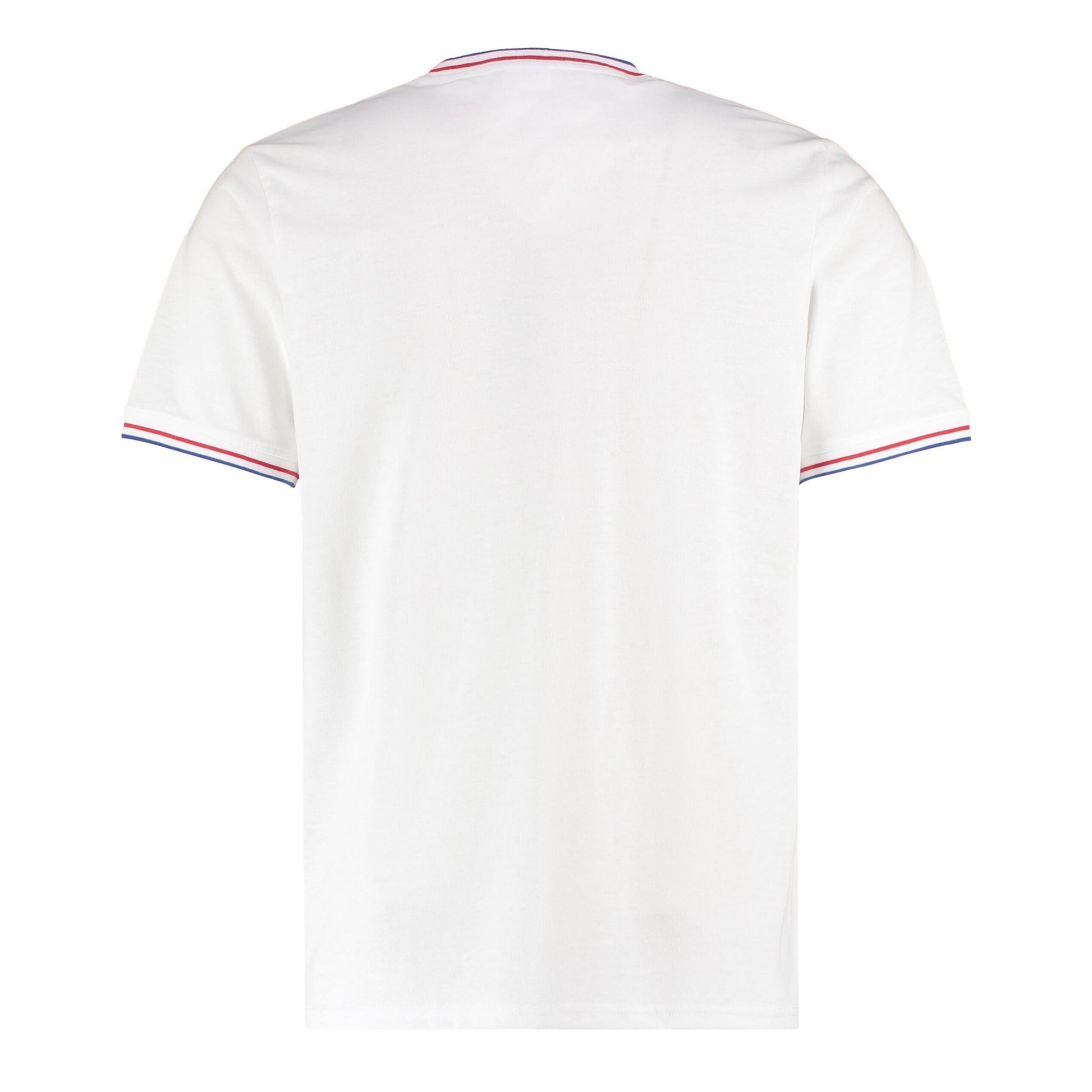 White-Red-Royal Blue - Back - Kustom Kit Mens Tipped Fashion T-Shirt