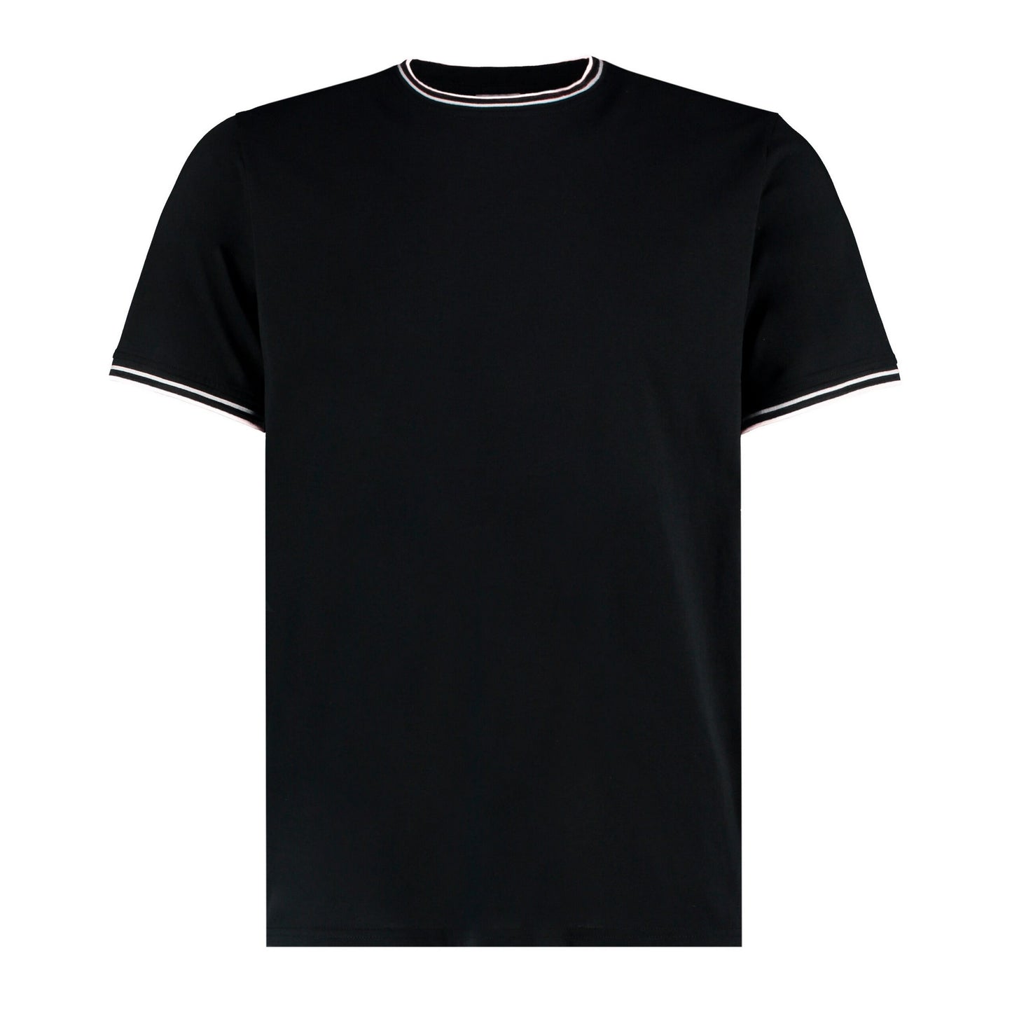 Black-White-Grey - Front - Kustom Kit Mens Tipped Fashion T-Shirt