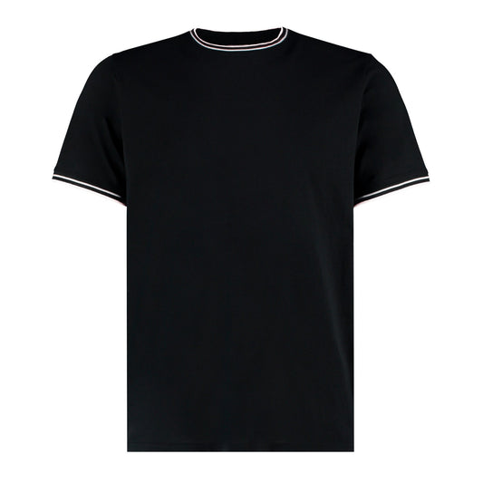 Black-White-Grey - Front - Kustom Kit Mens Tipped Fashion T-Shirt