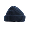 French Navy - Front - Beechfield Unisex Adult Classic Waffle Knitted Beanie