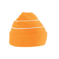 Fluorescent Orange - Front - Beechfield Unisex Adult Knitted High-Vis Beanie