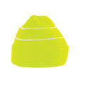 Fluorescent Yellow - Front - Beechfield Unisex Adult Knitted High-Vis Beanie