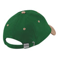 Forest Green-Taupe - Back - Beechfield Unisex Adult Heavy Brushed Cotton Low Profile Cap