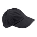 Black - Front - Beechfield Unisex Adult Heavy Brushed Cotton Low Profile Cap