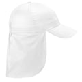 White - Front - Beechfield Childrens-Kids Legionnaire Hat