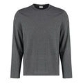 Dark Grey Melange - Front - Kustom Kit Mens Long-Sleeved T-Shirt
