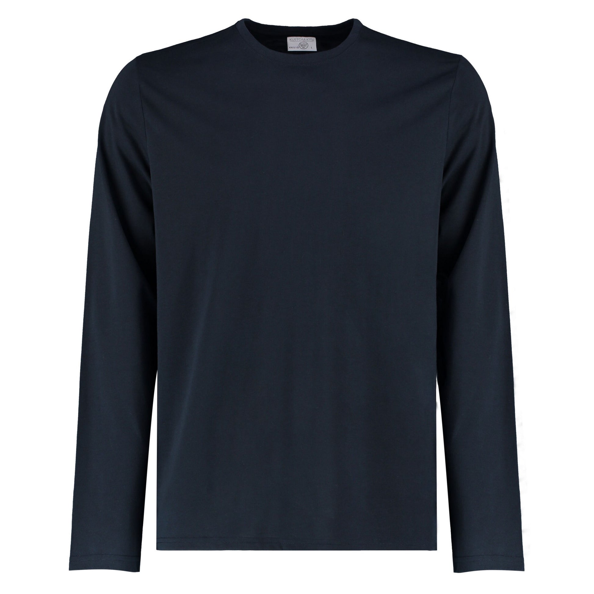 Navy Blue - Front - Kustom Kit Mens Long-Sleeved T-Shirt