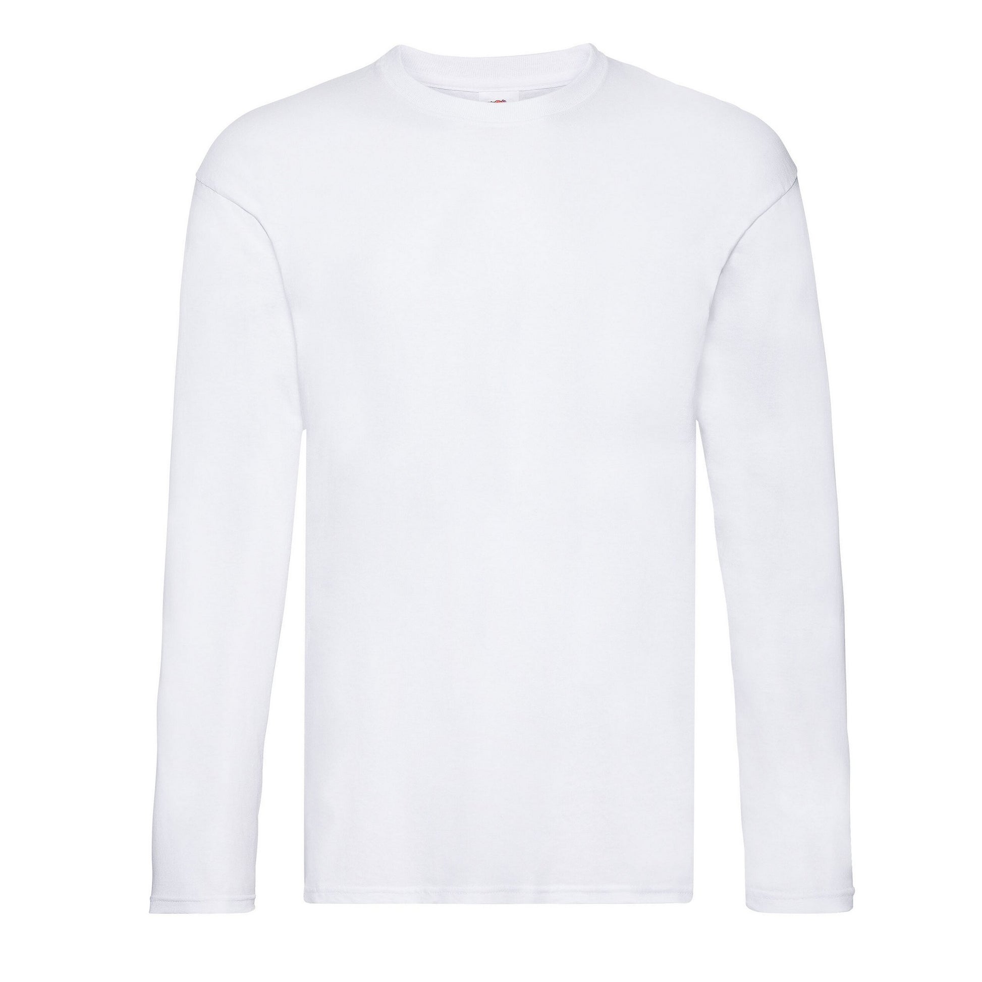 White - Front - Fruit of the Loom Mens Original Long-Sleeved T-Shirt