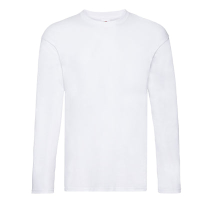 White - Front - Fruit of the Loom Mens Original Long-Sleeved T-Shirt