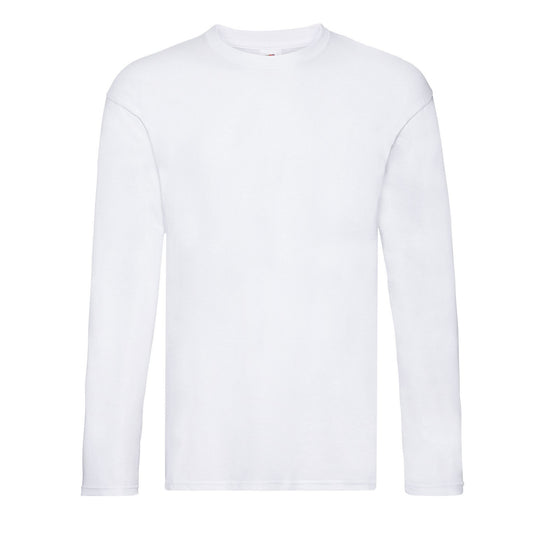White - Front - Fruit of the Loom Mens Original Long-Sleeved T-Shirt
