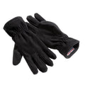Black - Front - Beechfield Unisex Adult Alpine Suprafleece Winter Gloves