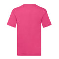 Fuchsia - Back - Fruit of the Loom Mens Original Plain V Neck T-Shirt