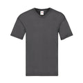 Light Graphite - Front - Fruit of the Loom Mens Original Plain V Neck T-Shirt