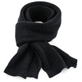Black - Front - Beechfield Unisex Adult Classic Waffle Scarf