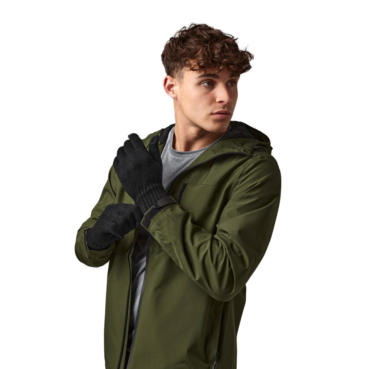 Black - Back - Beechfield Unisex Adult Touch Gloves