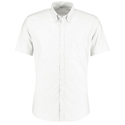 White - Front - Kustom Kit Mens Slim Short-Sleeved Shirt