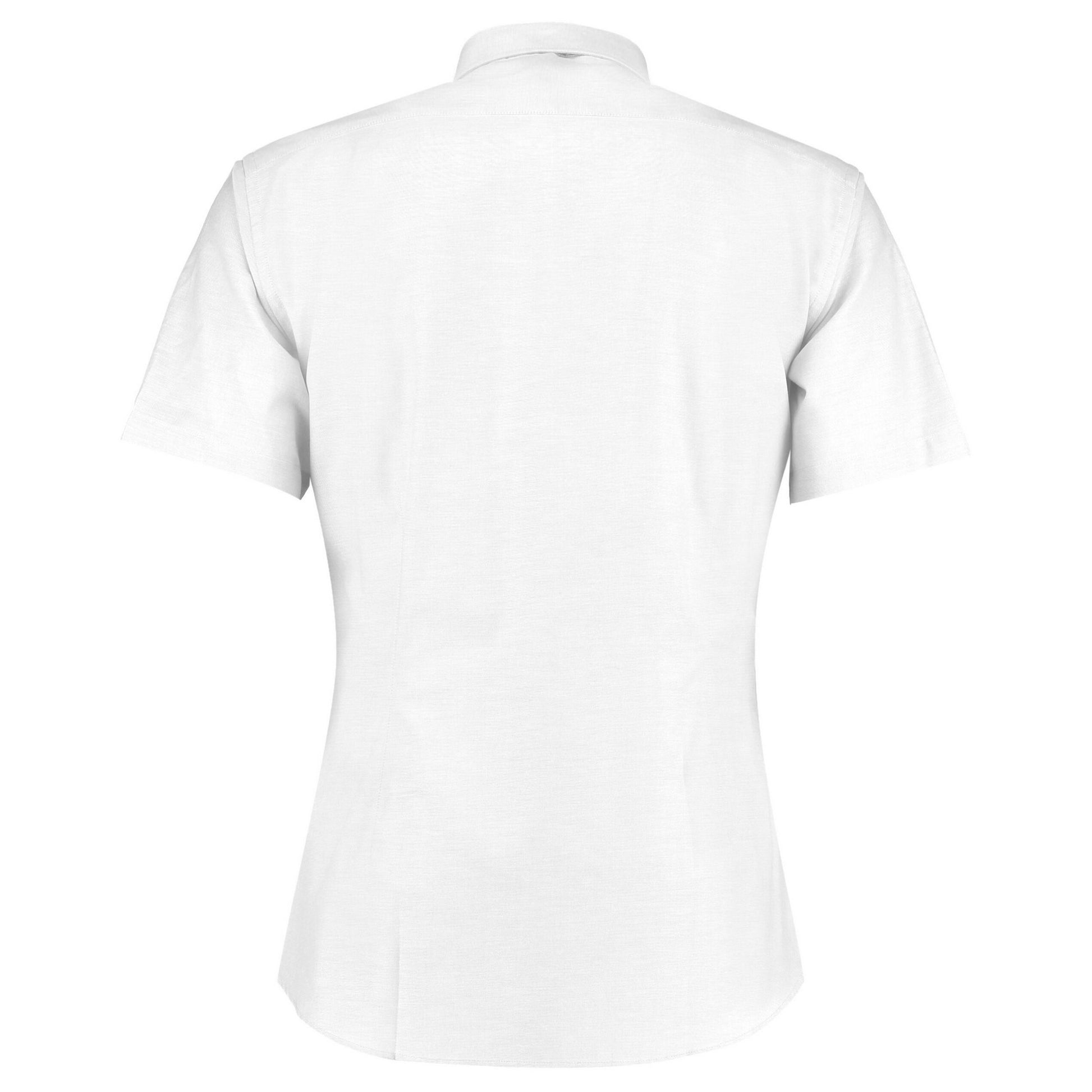White - Back - Kustom Kit Mens Slim Short-Sleeved Shirt