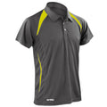 Grey-Lime - Front - Spiro Mens Team Spirit Polo Shirt