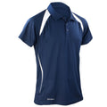 Navy-White - Front - Spiro Mens Team Spirit Polo Shirt