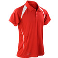 Red-White - Front - Spiro Mens Team Spirit Polo Shirt