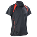 Black-Red - Front - Spiro Mens Team Spirit Polo Shirt