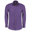 Purple - Front - Kustom Kit Mens Poplin Tailored Long-Sleeved Formal Shirt