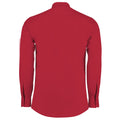 Red - Back - Kustom Kit Mens Poplin Tailored Long-Sleeved Formal Shirt