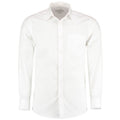 White - Front - Kustom Kit Mens Poplin Tailored Long-Sleeved Formal Shirt