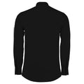 Black - Back - Kustom Kit Mens Poplin Tailored Long-Sleeved Formal Shirt