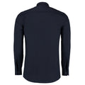 Dark Navy - Back - Kustom Kit Mens Poplin Tailored Long-Sleeved Formal Shirt