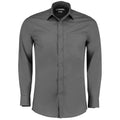 Graphite - Front - Kustom Kit Mens Poplin Tailored Long-Sleeved Formal Shirt