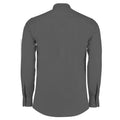 Graphite - Back - Kustom Kit Mens Poplin Tailored Long-Sleeved Formal Shirt