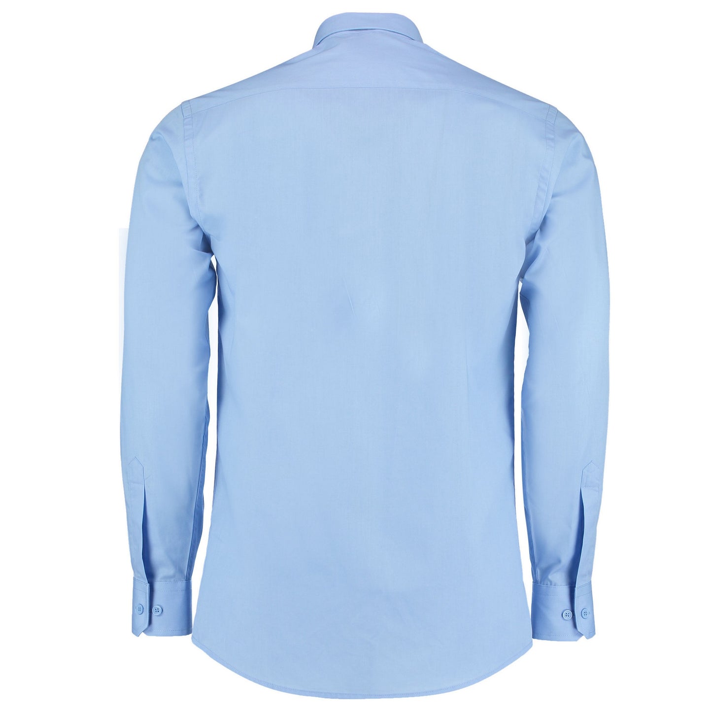Light Blue - Back - Kustom Kit Mens Poplin Tailored Long-Sleeved Formal Shirt